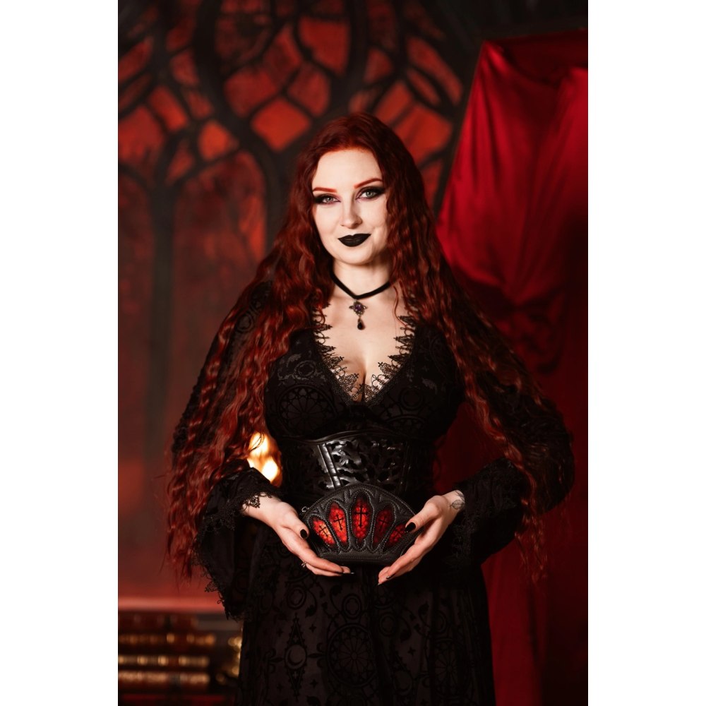 Restyle - Bloodveil Ladies wallet - Black/Dark red